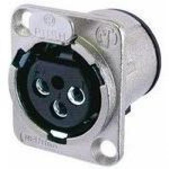 Neutrik XLR-Steckverbinder Flanschbuchse, Kontakte gerade Polzahl: 3 Silber NC3FD-V 1 St. (NC3FD-V)