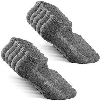 TUUHAW Grey Cotton Trainer Socks – 10 Pairs