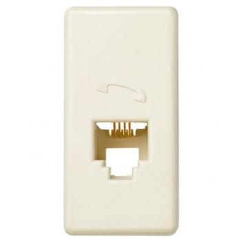 Simón 27480-31 Receptáculo Telefónico de 4 Puertos Estrechos