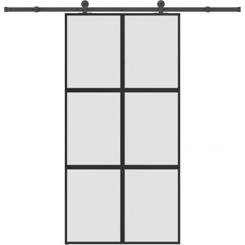 Kit de Herrajes para Puerta Corredera de Aluminio y Vidrio Templado Vidaxl