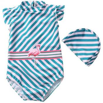 Bañador infantil de una pieza con diseño de flamencos XYY-177