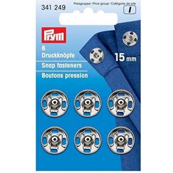 Prym 15mm Silver Sew-On Snaps