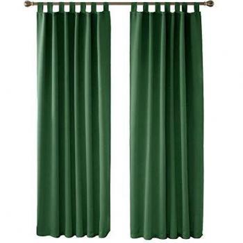 Coperte Tende Verde Scuro 2 Pannelli, Deconovo Termiche