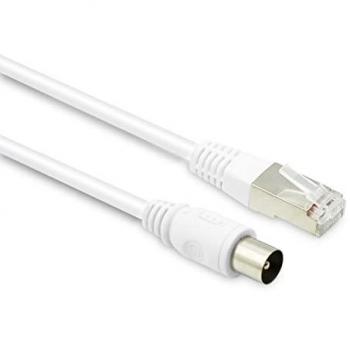 Câble TV coaxial 9,52 mm mâle-RJ45 mâle 5 m