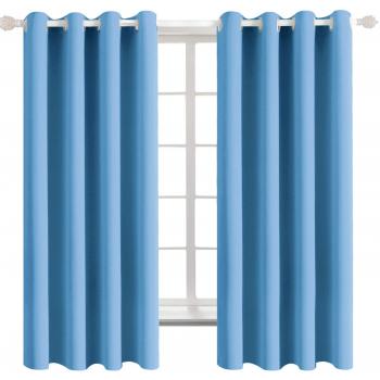 BGment Thermovorhang mit Ösen, 137 x 117 cm, 2er-Set, Blau