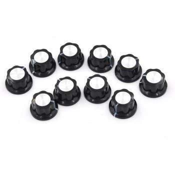 Drehkappe für Potentiometer Schwarz 10er Pack