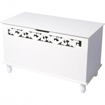 Casaria Holzkiste Jersey, mit Stauraum Klappbarer Deckel 80x40x48 cm Groß Holz Sitztruhe