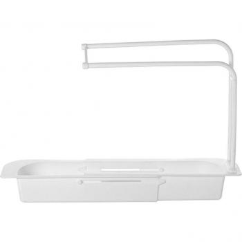 Telescopic Bathroom Sink Organizer with Drain Shelf