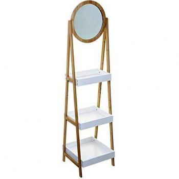 Mueble Estantería con Espejo Roble Claro 160x40x39 cm