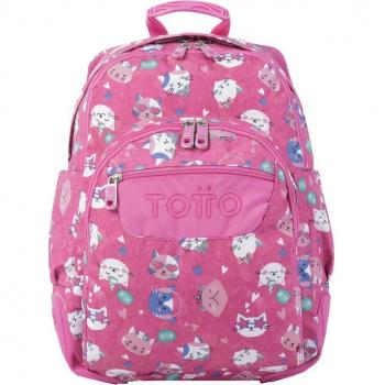 Mochila Rosa Fiesta Gatitos