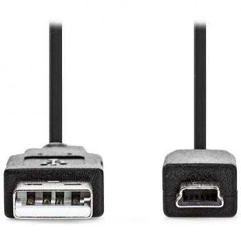 Nedis CCGL60300BK10 câble USB USB 2.0 1 m USB A Mini-USB B Noir