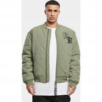 Chaqueta Bomber Karl Kani Acolchada Old English Verde