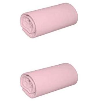 Set 2 Draps Housses Jersey Rose Thé – 80x200, 100 % Coton Organique, Teinte Terre de Nuit