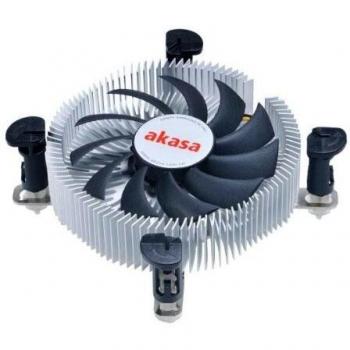 Akasa AK-CC7122EP01 Aluminium Mini-ITX Intel CPU Cooler Low Profile 26mm TDP 35W 75mm PWM Fan Heatsink with