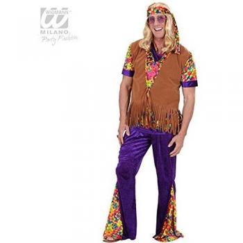 Widmann Verkleidungsset: Hippie Weste mit Stirnband, Flower Power, Karnevals