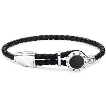 Pulsera de Hombre Thomas Sabo en Plata 925 y Cuero con Onix