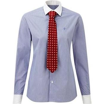 Blue/White Stripe Caldene Competition Women’s Long Sleeve Show Shirt