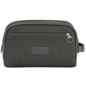 Neceser Barbour para hombres verde oscuro