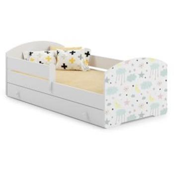 Cama Brillante Nebulosa 160x80 con Almacenamiento y Barandilla