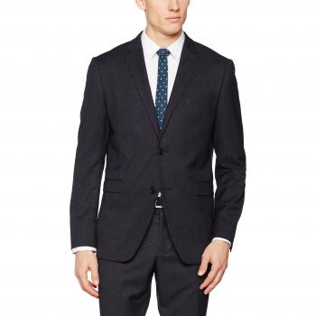 ESPRIT Collection Herren Anzugjacke Premium 037EO2G020, Schwarz (Black 001), 48