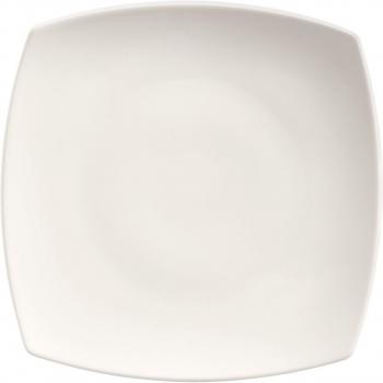 Vega Piatto Piano 24x24 cm Quadrato Bianco Crema 12 Pz