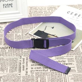 Solid Color Long Canvas Belt