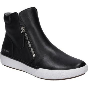 Sneakers Zippées en Cuir Noir Femme Claire 14 (Josef Seibel)