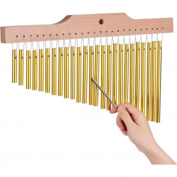 Aluminium Doré Carillon pour Bar – 25 Fois en Bois