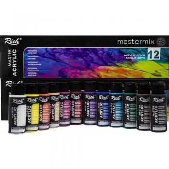 60ml Acrylic Paint Set for Fabric with Brush
