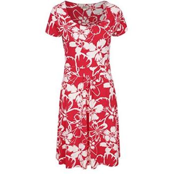 Gemustertes Orchid UV Damenkleid in Rot