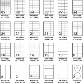 500 Etiketten 38,1 x 21,1 mm 100 Blatt A4 Laseretiketten Kopieretiketten Druckeretiketten