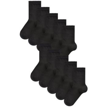 10er Pack Next Black Schulankelsocken – Baumwolle, Knöchelhöhe, Mädchen