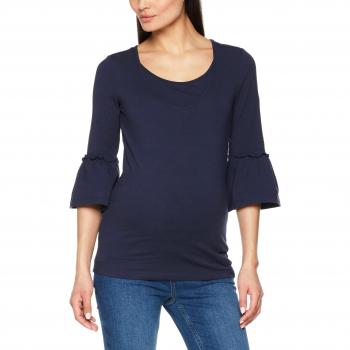 MAMALICIOUS Mlphie Nell 3/4 Jersey Top Nf A, Camiseta de Manga Larga premamá, Azul, Talla Large