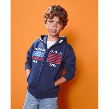 Sudadera de niño con capucha y estampado de bandera