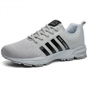 Sollomensi Athletic Walking Shoes for Men – White & Grey