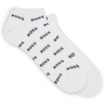 BOSS Homme Allover Socks – Kit 2 paires blanches (Taille 39-42)