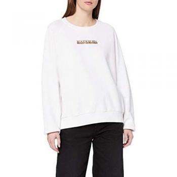 Napapijri Damen BIONE C Sweatshirt, Bright White 0021, S