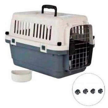 Transportín homologado para perros con comedero (pequeño)