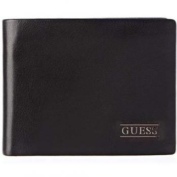 Guess Men's New Boston Billfold Wallet in Black with Coin Pocket