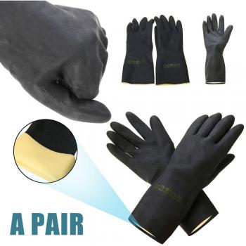 Black Heavy Duty Rubber Household Gloves
