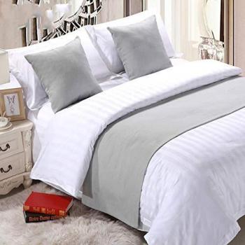 Bande de décoration pour lit gris 50x180cm