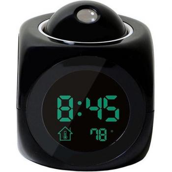 LED-LCD-Projektionswecker mit Thermometer und Schlummerfunktion