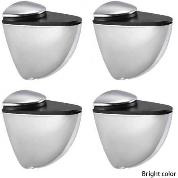 Zinc Alloy Glass Shelf Support Bracket 4 Pack