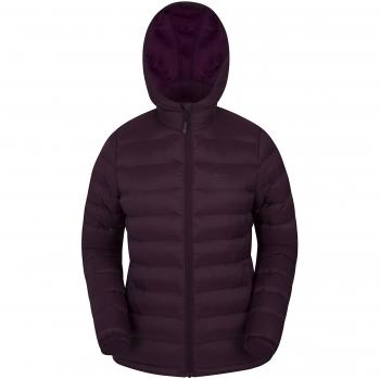 Winter Trek Women’s Water‑Resistant Puff Jacket with Cuffs – Burgundy