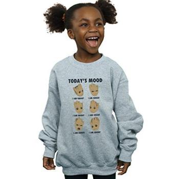 Marvel Girl’s Grey Groot Mood Sweatshirt, 9 Years Old
