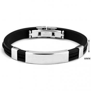 Men's Braided Leather Wristband