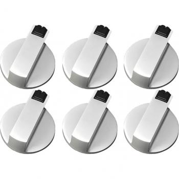 Universal Oven Knobs 6pcs Zinc Alloy 6mm Silver
