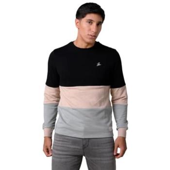 XL Enorsia Black Men’s Colourblock Sweatshirt