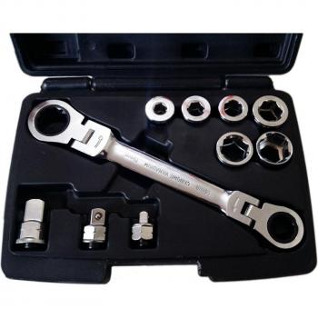 Set 15 In 1 Chiave Cricchetto con Adattatori 14x19mm Non Reversibile