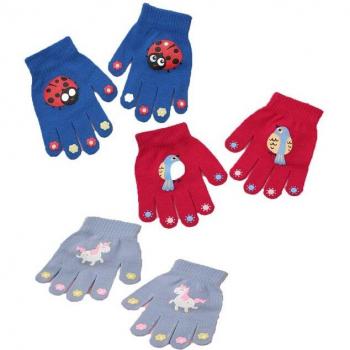 Kids Warm Stretchy Knit Mittens for Ages 7-12